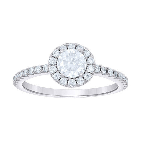 925 Sterling Silver 0.88Ctw Moissanite Ring S6-S8