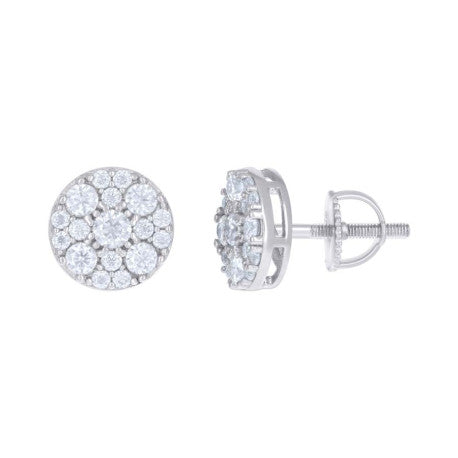 925 Sterling Silver 0.98Ct Moissanite Earrings