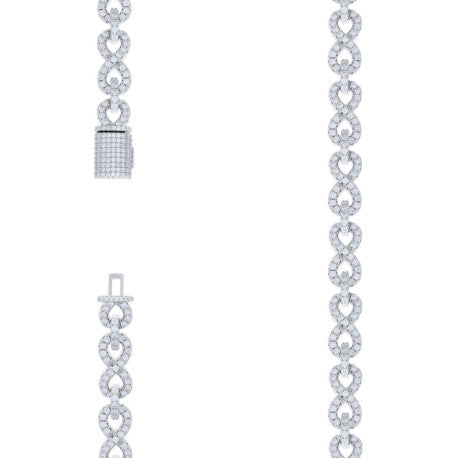 925 Sterling Silver 16.55Ctw Moissanite Necklace 8