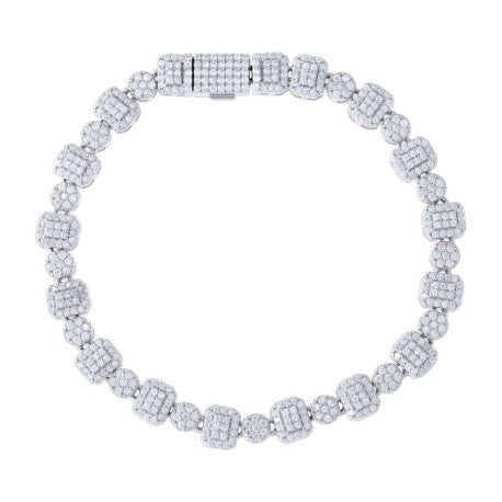925 Sterling Silver 2.89Ctw Moissanite Necklace 6m