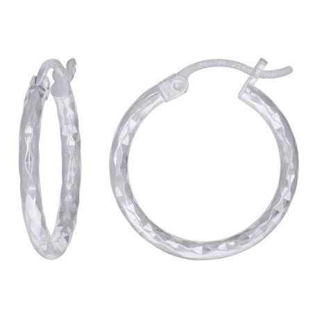 925 Sterling Silver 2mm Hoop Earring Silver Finiis