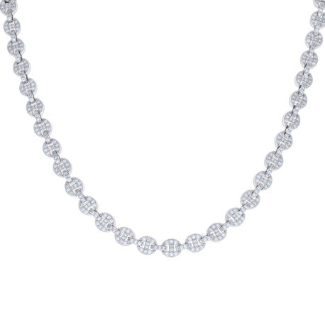 925 Sterling Silver 3.32Ctw Moissanite Necklace 7m