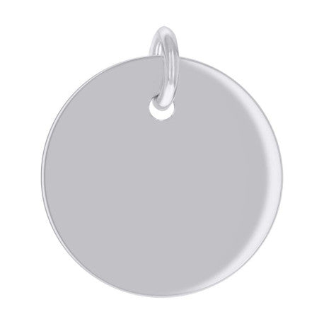 925 Sterling Silver 6.5mm Pendant Silver Plated