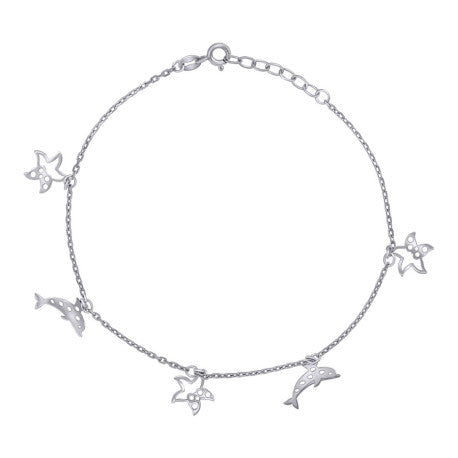 925 Sterling Silver Anklet-10"
