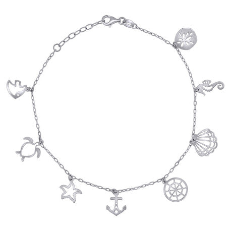 925 Sterling Silver Anklet-10"