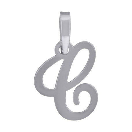 925 Sterling Silver "C" Initial Pendant