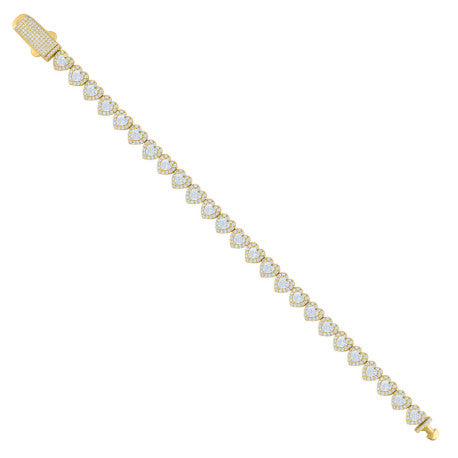 925 Sterling Silver Cz 7mm Chain