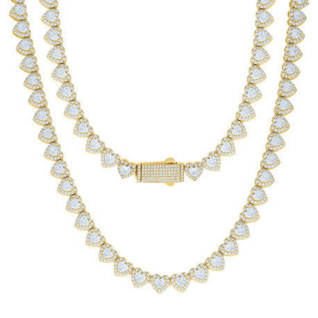 925 Sterling Silver Cz 7mm Chain