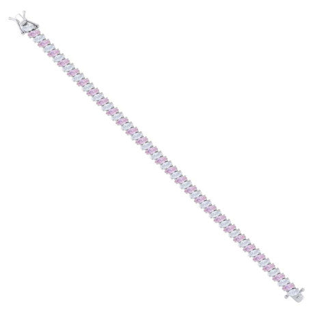 925 Sterling Silver Cz Bracelet 7.25 Inches