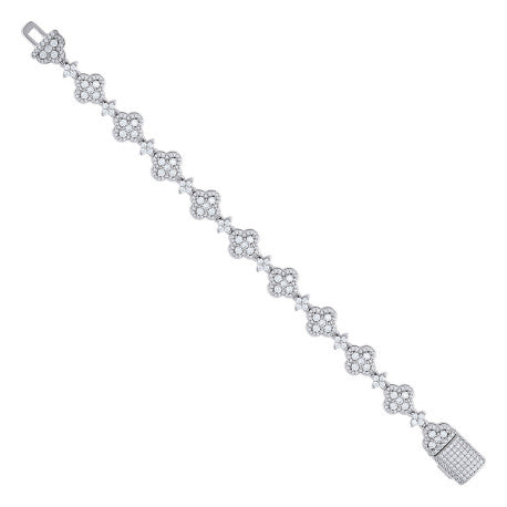 925 Sterling Silver Cz Bracelet 7.5"