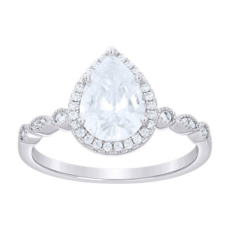 925 Sterling Silver Cz Duo Ring S5-S9