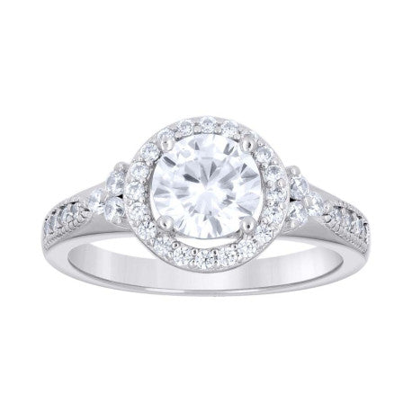 925 Sterling Silver Cz Duo Ring S6-S10