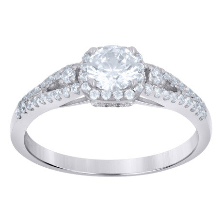 925 Sterling Silver Cz Duo Ring S6-S9