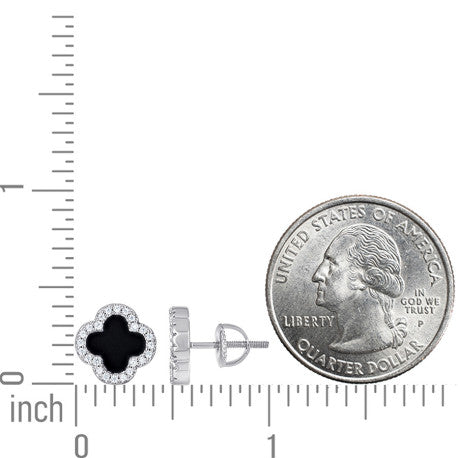 925 Sterling Silver Cz Earring 10mm