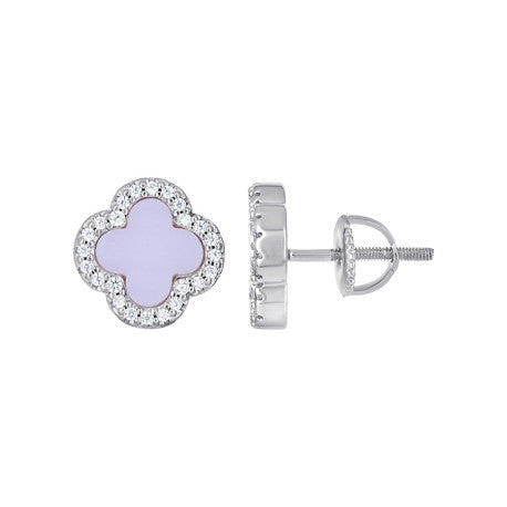 925 Sterling Silver Cz Earring 10mm