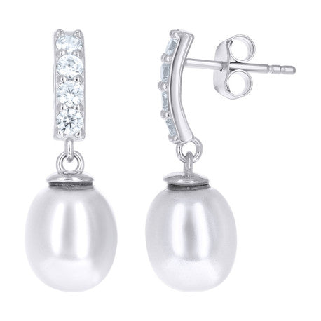 925 Sterling Silver Cz Earring