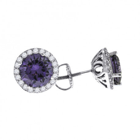 925 Sterling Silver Cz Earring