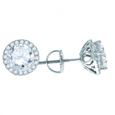 925 Sterling Silver Cz Earring