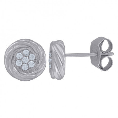 925 Sterling Silver & Cz Earring