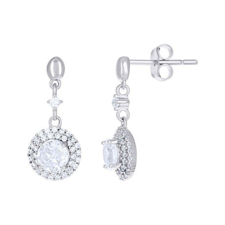 925 Sterling Silver Cz Earring