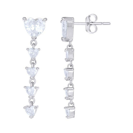 925 Sterling Silver Cz Earring