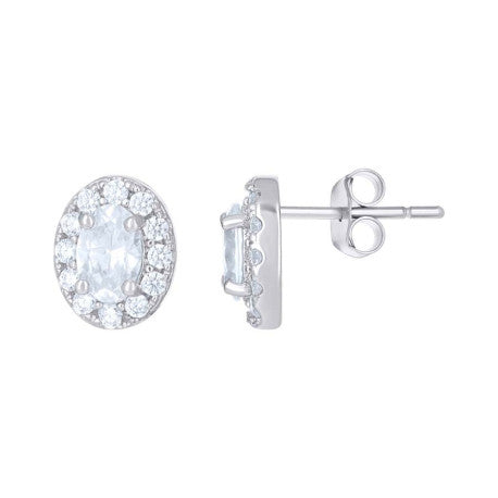 925 Sterling Silver Cz Earring