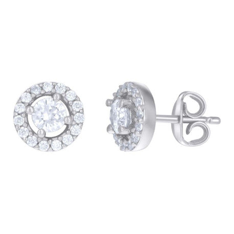 925 Sterling Silver Cz Earring