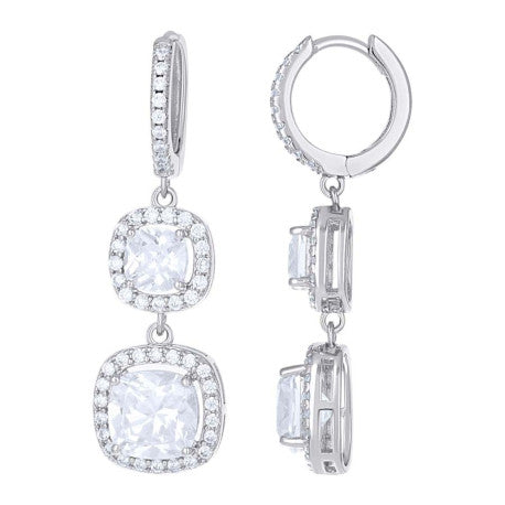925 Sterling Silver Cz Earring