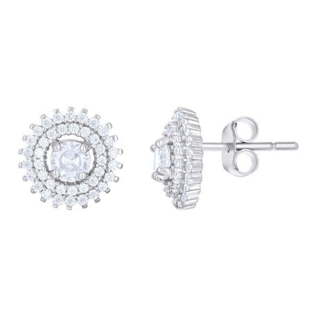 925 Sterling Silver Cz Earring