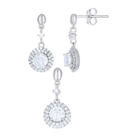 925 Sterling Silver Cz Earring