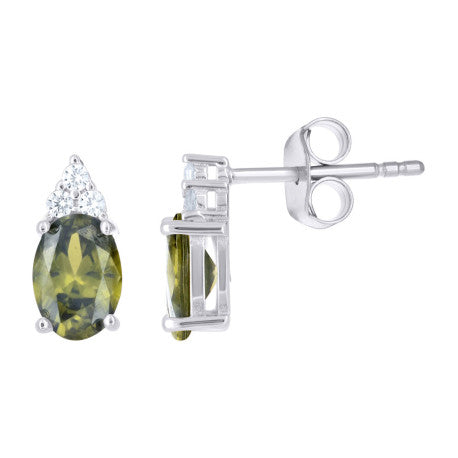 925 Sterling Silver Cz Earring