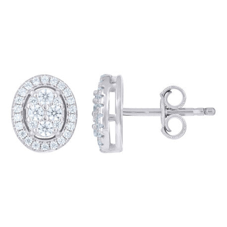 925 Sterling Silver Cz Earring