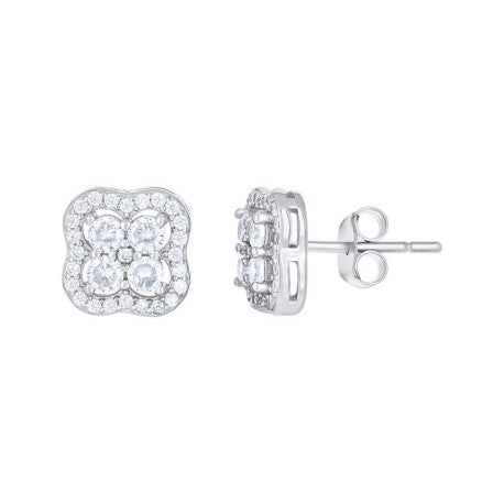 925 Sterling Silver Cz Earring