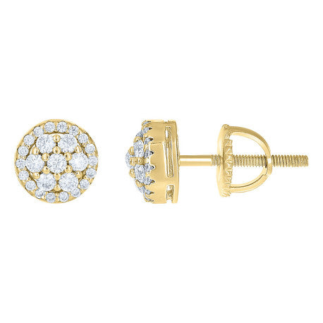 925 Sterling Silver Cz Earrings 8mm