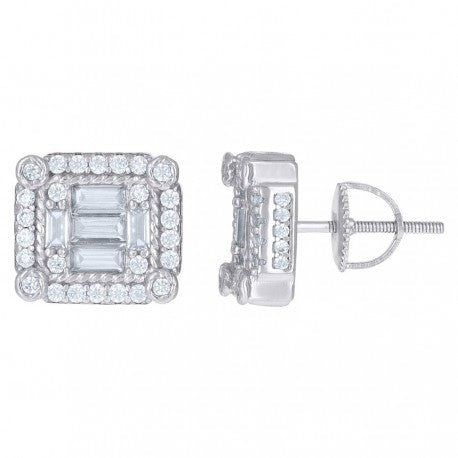 925 Sterling Silver CZ Earrings