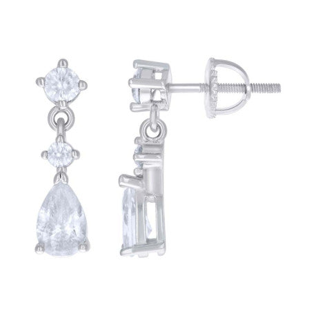 925 Sterling Silver Cz Earrings
