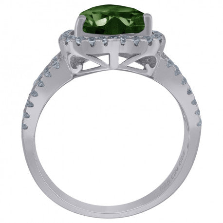 925 Sterling Silver Cz Heart Ring