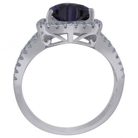 925 Sterling Silver Cz Heart Ring
