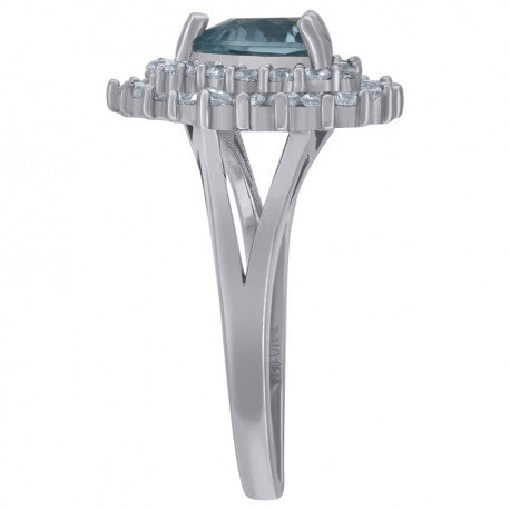925 Sterling Silver Cz Heart Ring