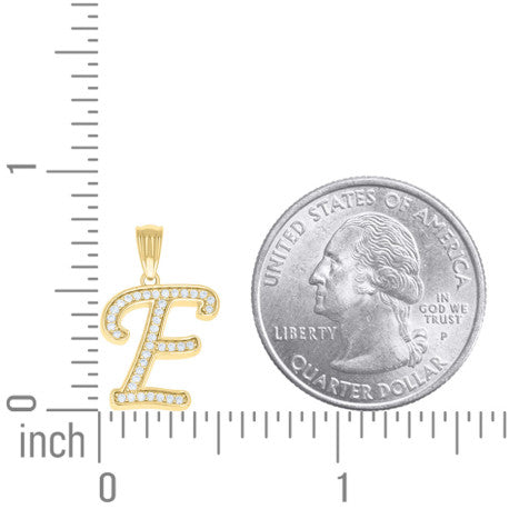 925 Sterling Silver Cz Initial "E" Pendant
