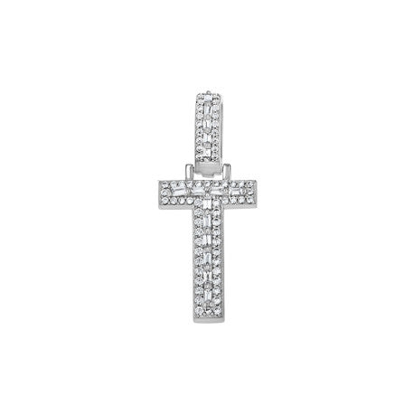925 Sterling Silver Cz Initial Letter Pendant "T"