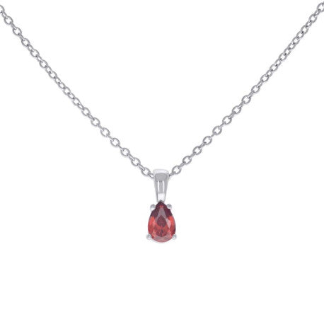 925 Sterling Silver Cz Necklace 16"+2"