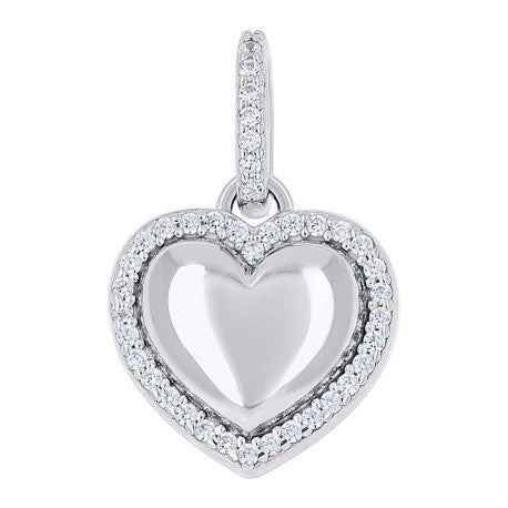 925 Sterling Silver Cz Pendant 8mm