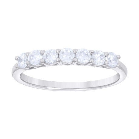 925 Sterling Silver Cz Ring 2.5Mm S6-S9
