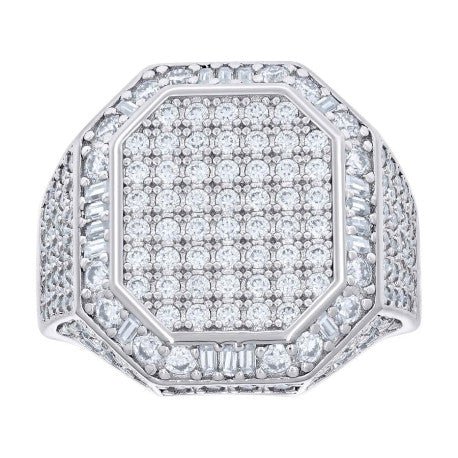 925 Sterling Silver Cz Ring S10-12