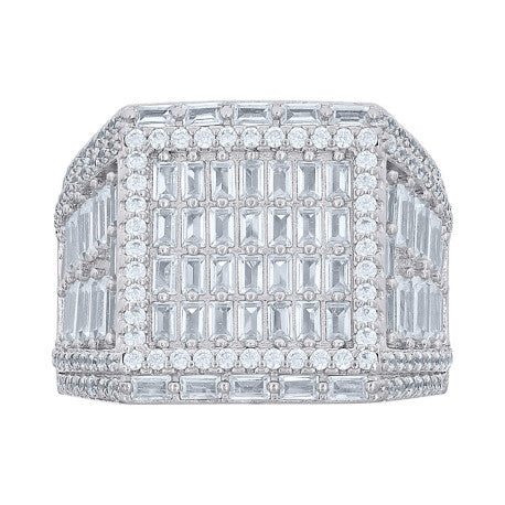 925 Sterling Silver Cz Ring S10-S12