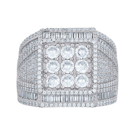 925 Sterling Silver Cz Ring S10-S12