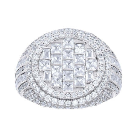 925 Sterling Silver Cz Ring S10-S12