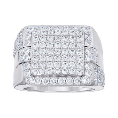 925 Sterling Silver Cz Ring S10-S12