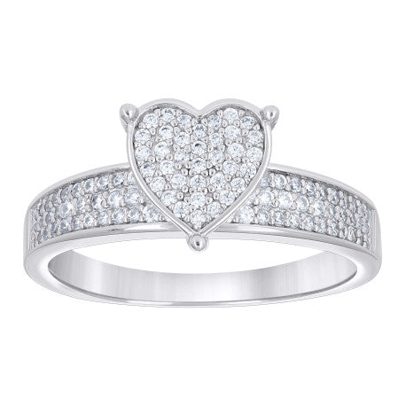 925 Sterling Silver Cz Ring S5-S10